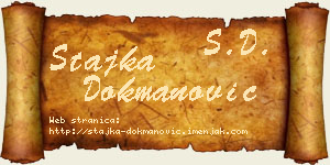 Stajka Dokmanović vizit kartica